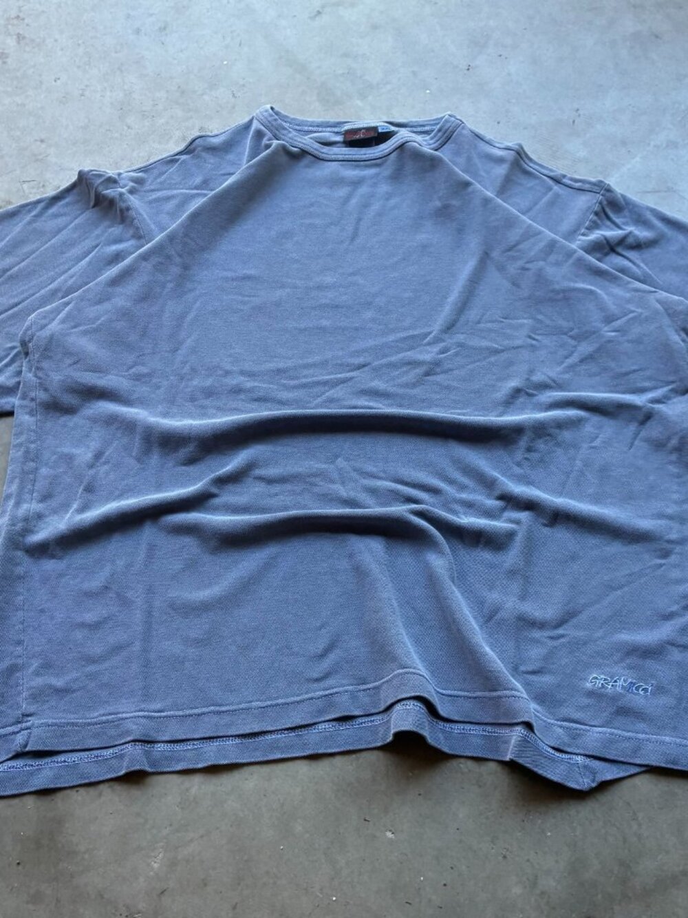 Gramicci Pique Knit Embroidered Logo Boxy Tee XXL